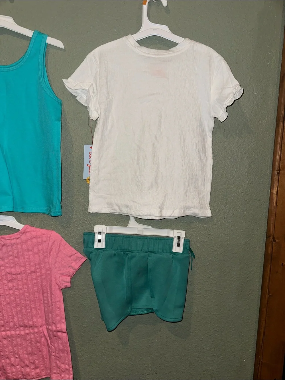 Cat & Jack Girls Tank & Tee Set - Pink, Teal, White, Purple